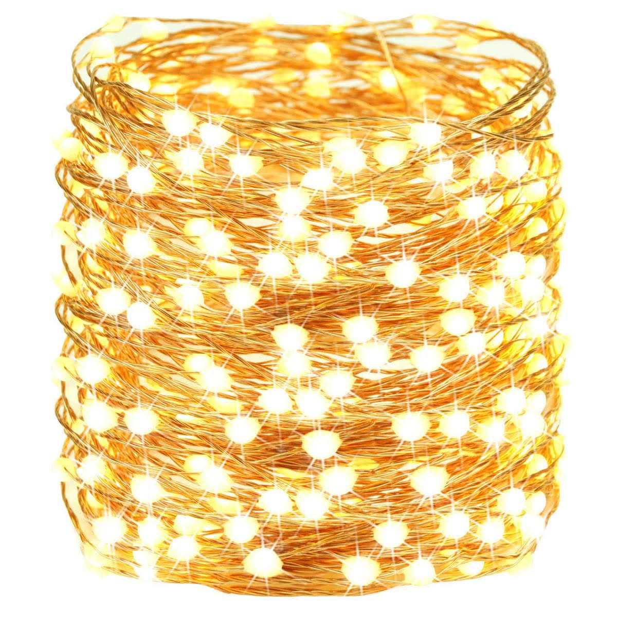 66FT 200 LED Fairy Lights Plug in with Timer and Remote