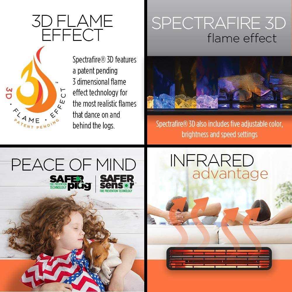 ClassicFlame 3D Spectrafire Plus Infrared Electric Fireplace Insert