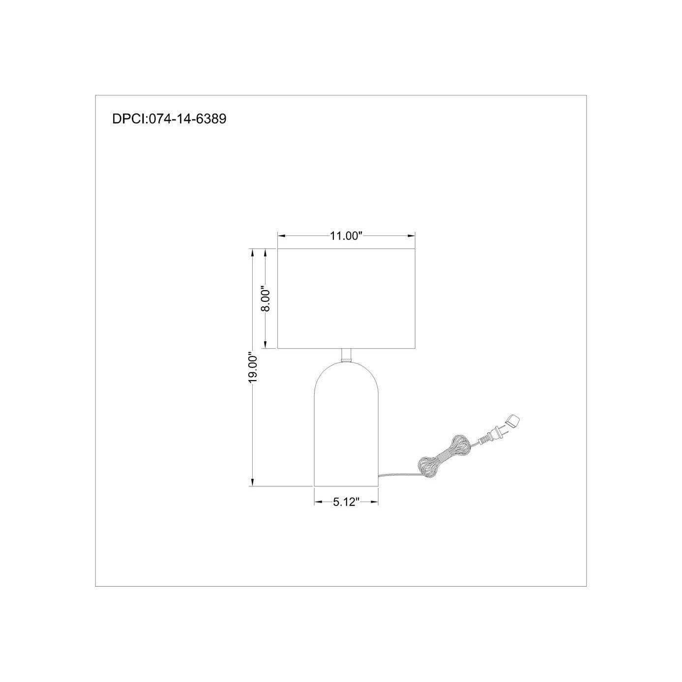 Threshold New Glass Table Lamp with Open Base and