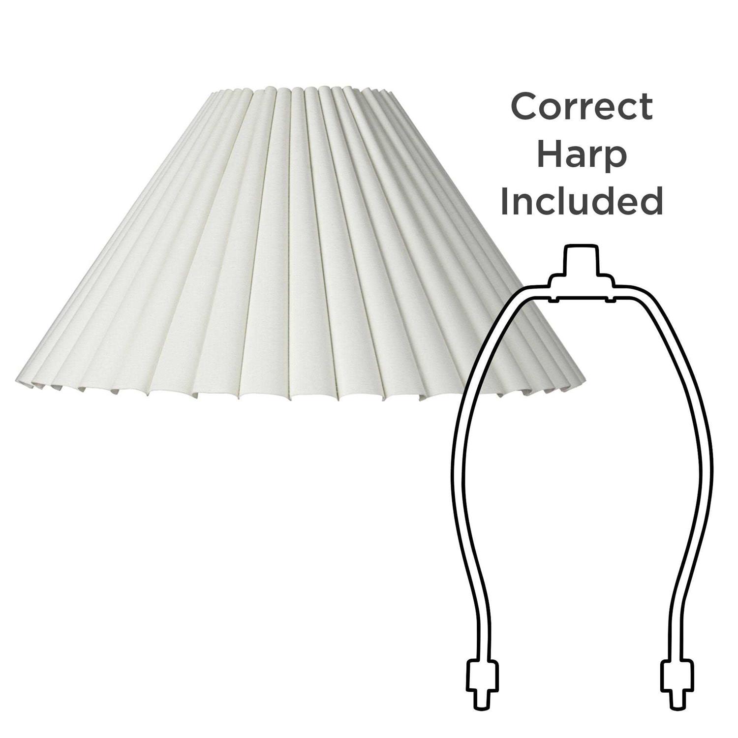 Springcrest Large Empire Lamp Shade Top x Bottom x High x Slant Replacement with Harp