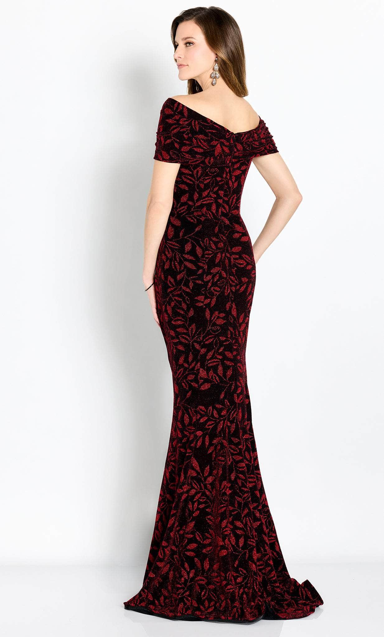 Foliage Motif Evening Gown