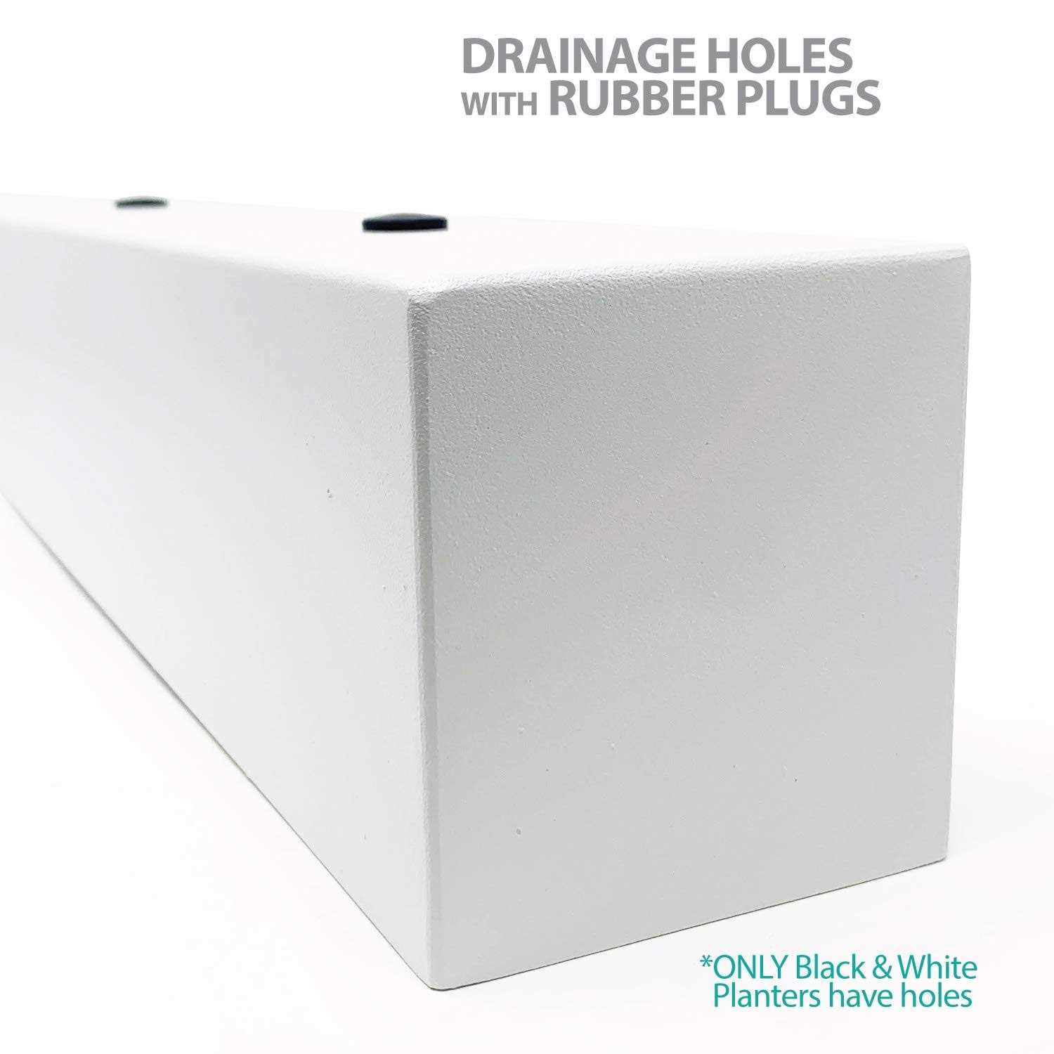 Buhbo Modern Steel Trough Rectangle Planter