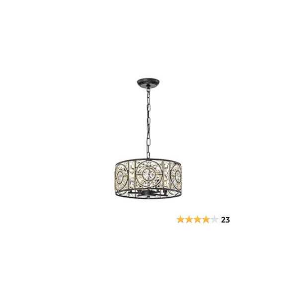 Warehouse of Tiffany Rowsen 4-Light Antique Bronze Metal Chandelier IMP79W/4AB