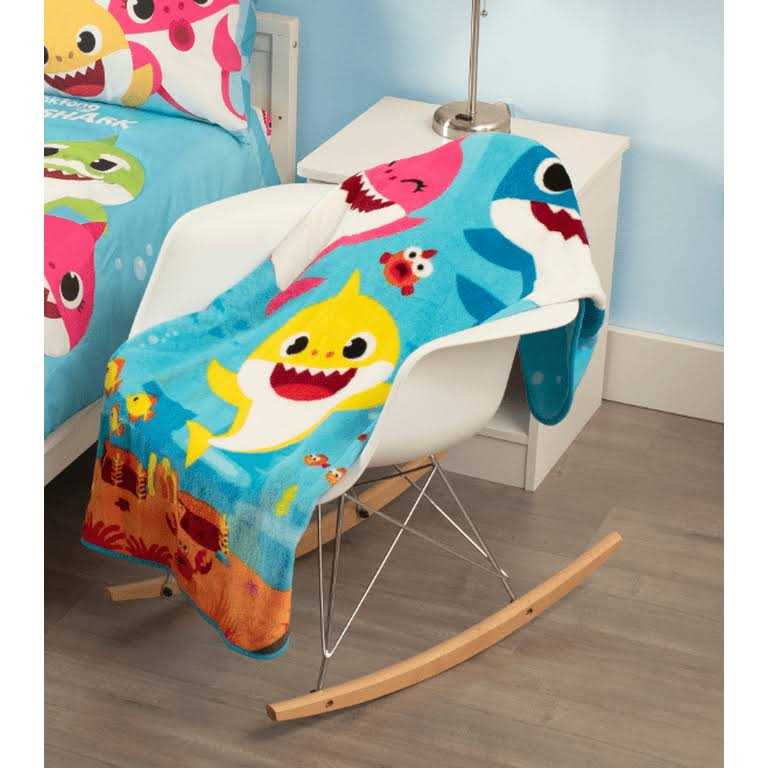 Baby Shark Musical Warm Plush Throw Blanket That Plays The Theme Song