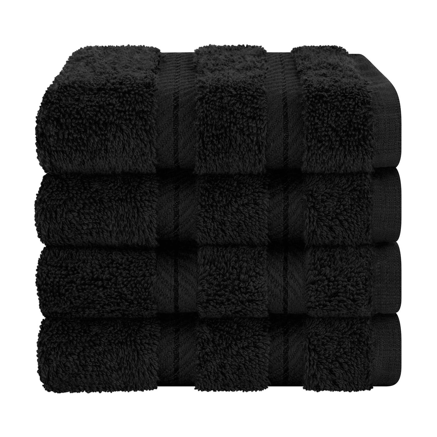 American Soft Linen Washcloth Set 100% Turkish Cotton 4 Piece Face Hand Towels for Bathroom and Kitchen