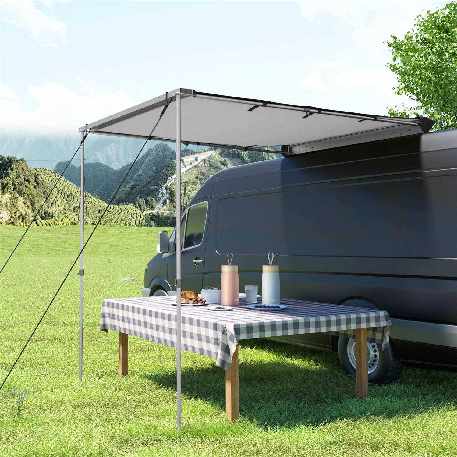 Vevor Car Side Awning Pull-Out Retractable Vehicle Awning Waterproof Uv50+