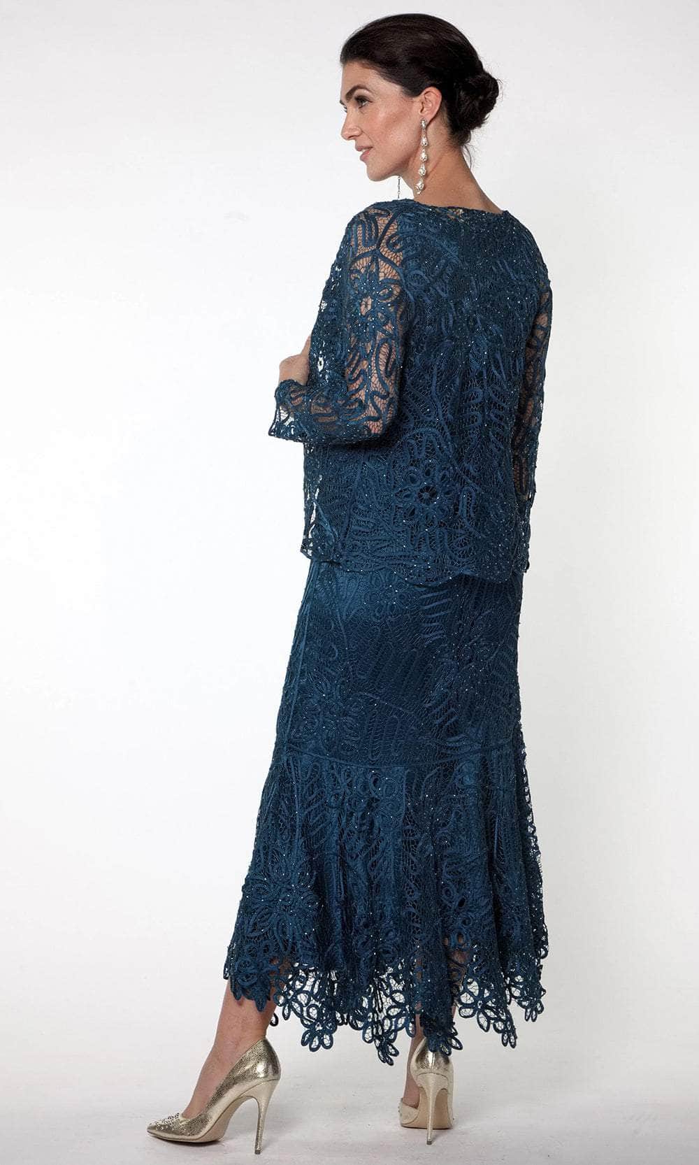 Three Piece Mermaid Skirt Evening Gown