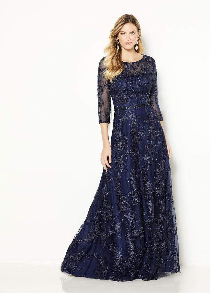 Quarter-Length Sleeve A-line Gown 118682