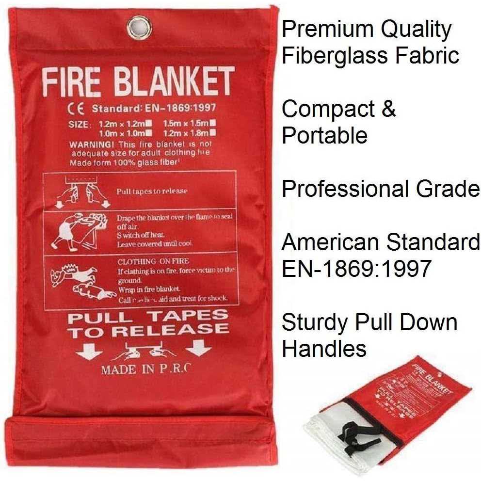Fire Blanket Fire Suppression Blanket Fiberglass Fire Blankets Emergency For People Retardant