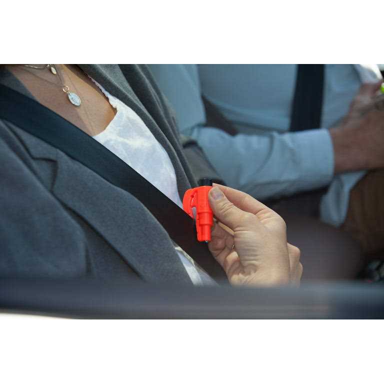Resqme Original Emergency Keychain Car Escape Tool, 2-in-1 Seatbelt Cutter and Window Breaker