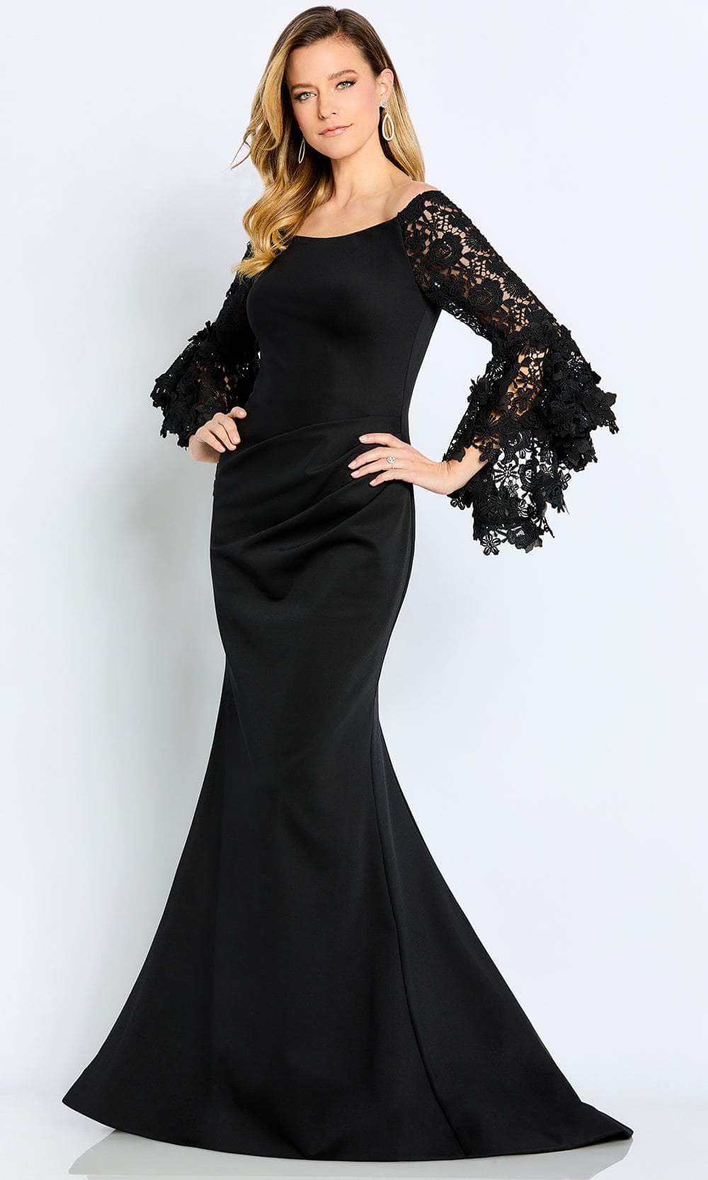 Laced Long-Sleeved Formal Gown