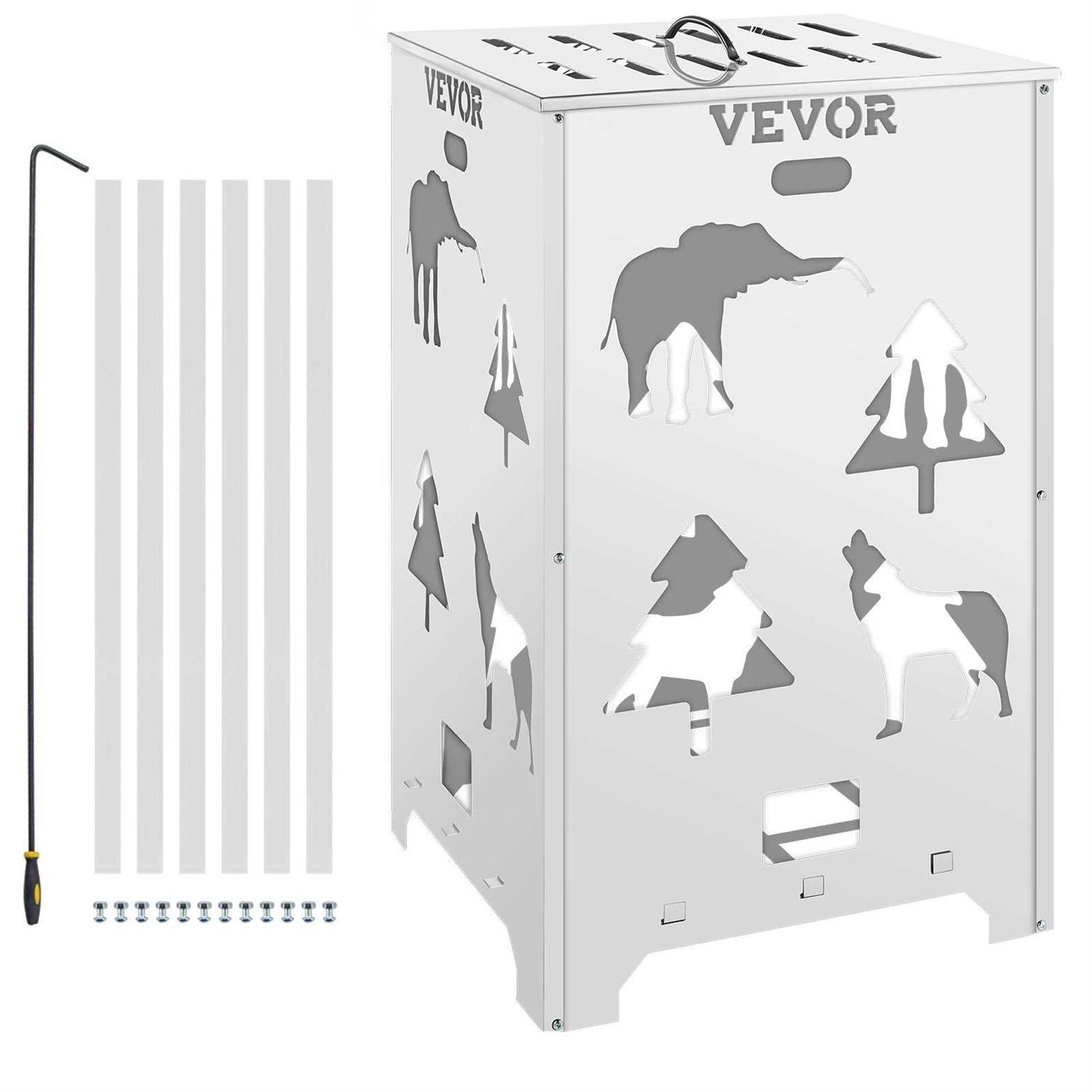 VEVOR Burn Barrel Burn Drum Incinerator Barrel 14x14x24 inch for Yard Waste HXBXGBDDW1424HSO3V0