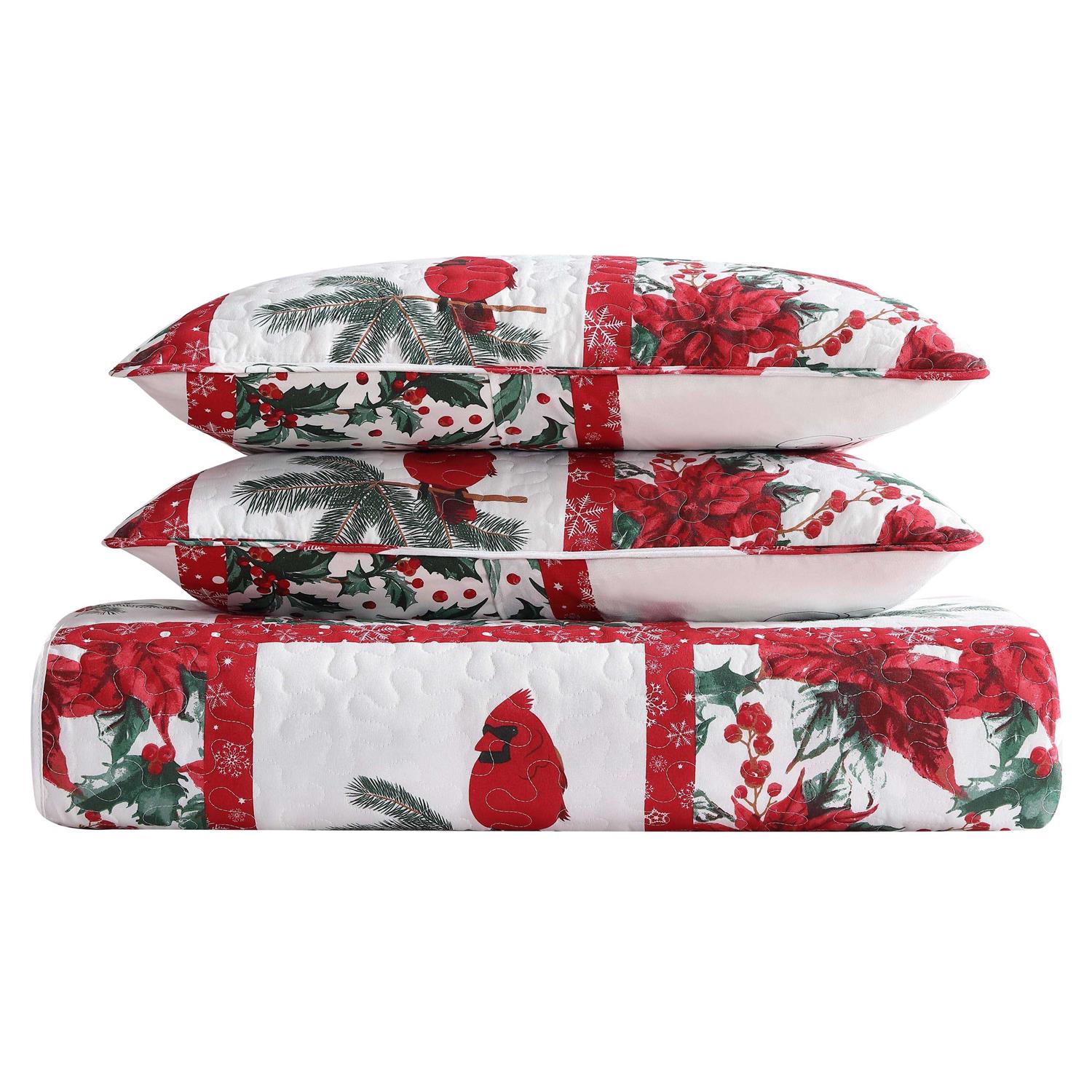 Beatrice Home Fashions Holiday Quilt Set