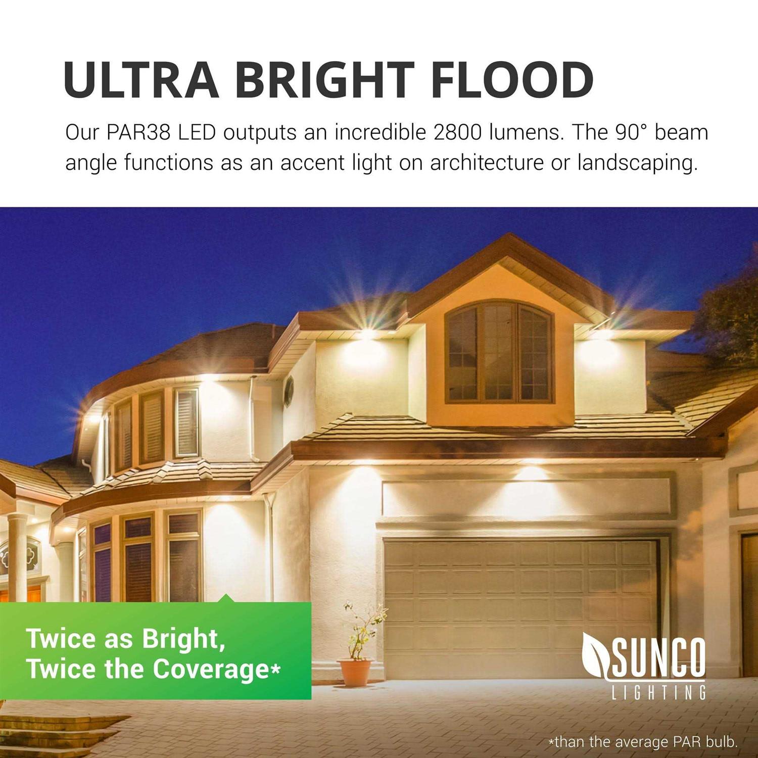 Sunco lighting outdoor LED flood light waterproof PAR38 LED Bulb