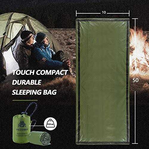 Mezonn Emergency Sleeping Bag Survival Bivy Sack Use as Emergency Blanket Lightweight Survival Gear for Outdoor Hiking Camping Keep Warm After