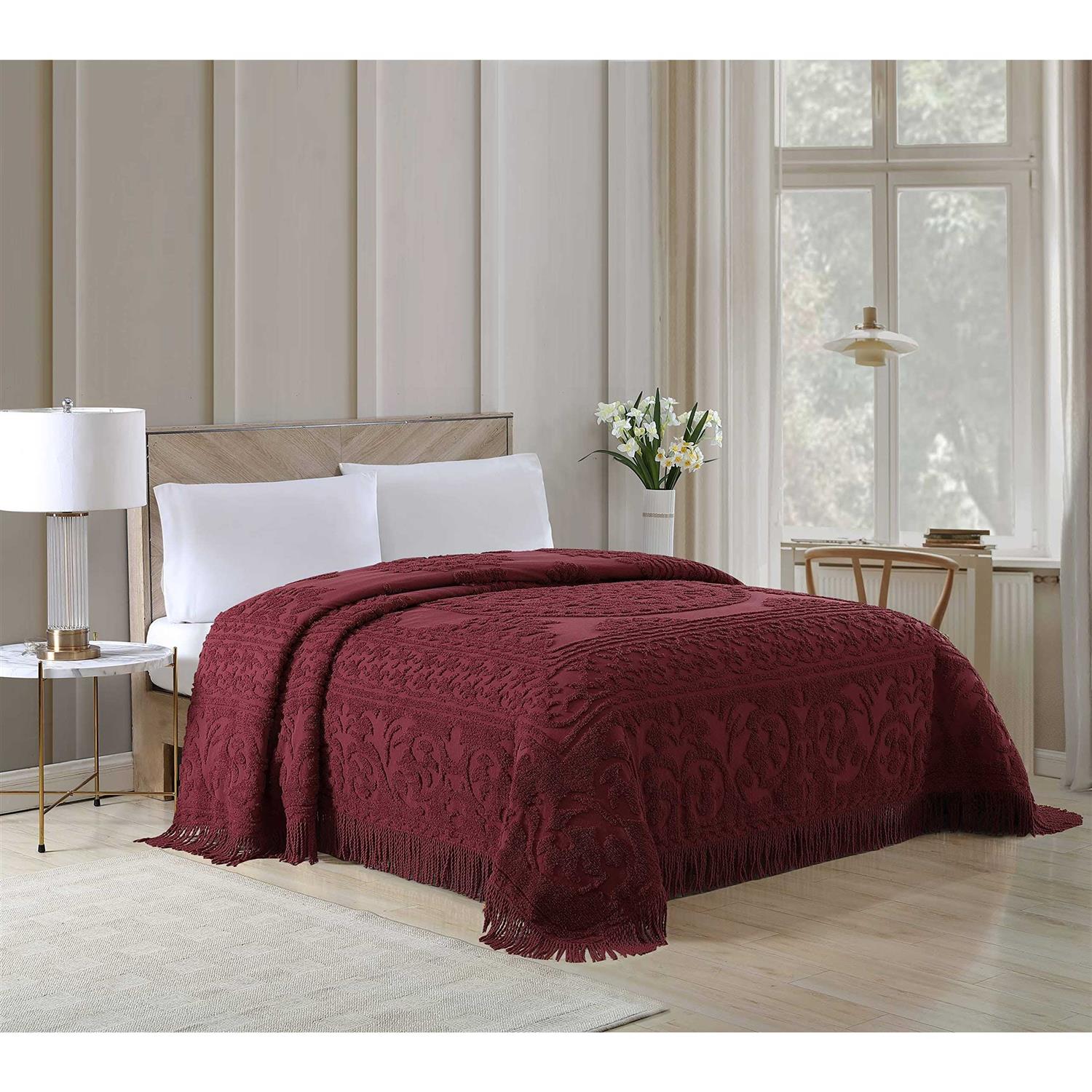 Beatrice Home Fashions Chenille Medallion Bedspread