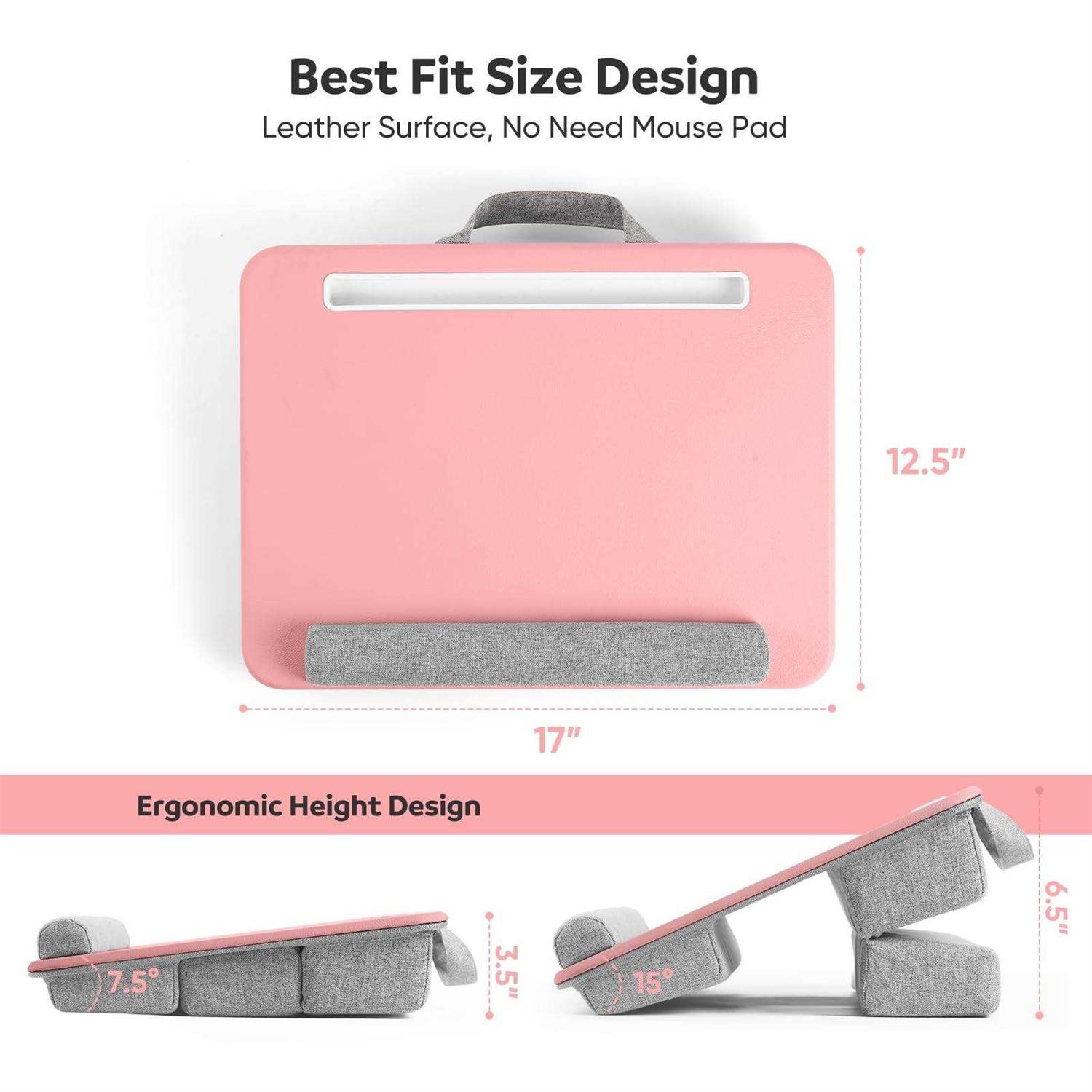 Adjustable Laptop Lap Desk Lap Desk with Cushion Storage Function Anti-Slip Wrist Rest for Home Office Adults Students