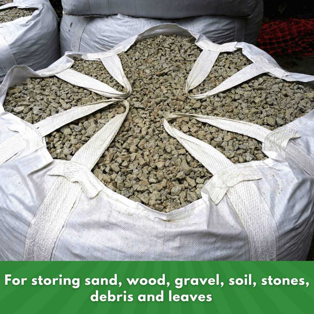 FIBC Bulk Bag 2200lbs, 35 L x 35 W x 40 H in, Open Top, Woven Polypropylene, Creative American Home, Men’s, Size: 35 x 35 x 40, White