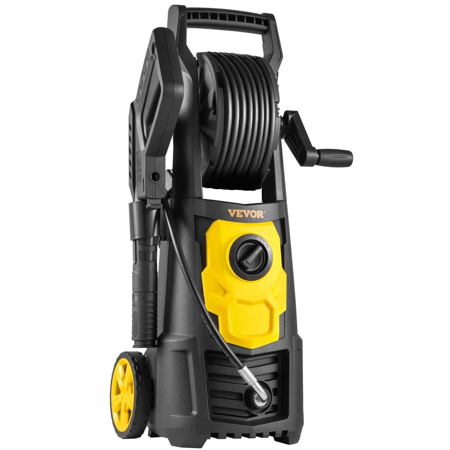 VEVOR Electric Pressure Washer 2000 PSI Max. 1.76 GPM Power Washer w/ 30 ft Hose & Reel