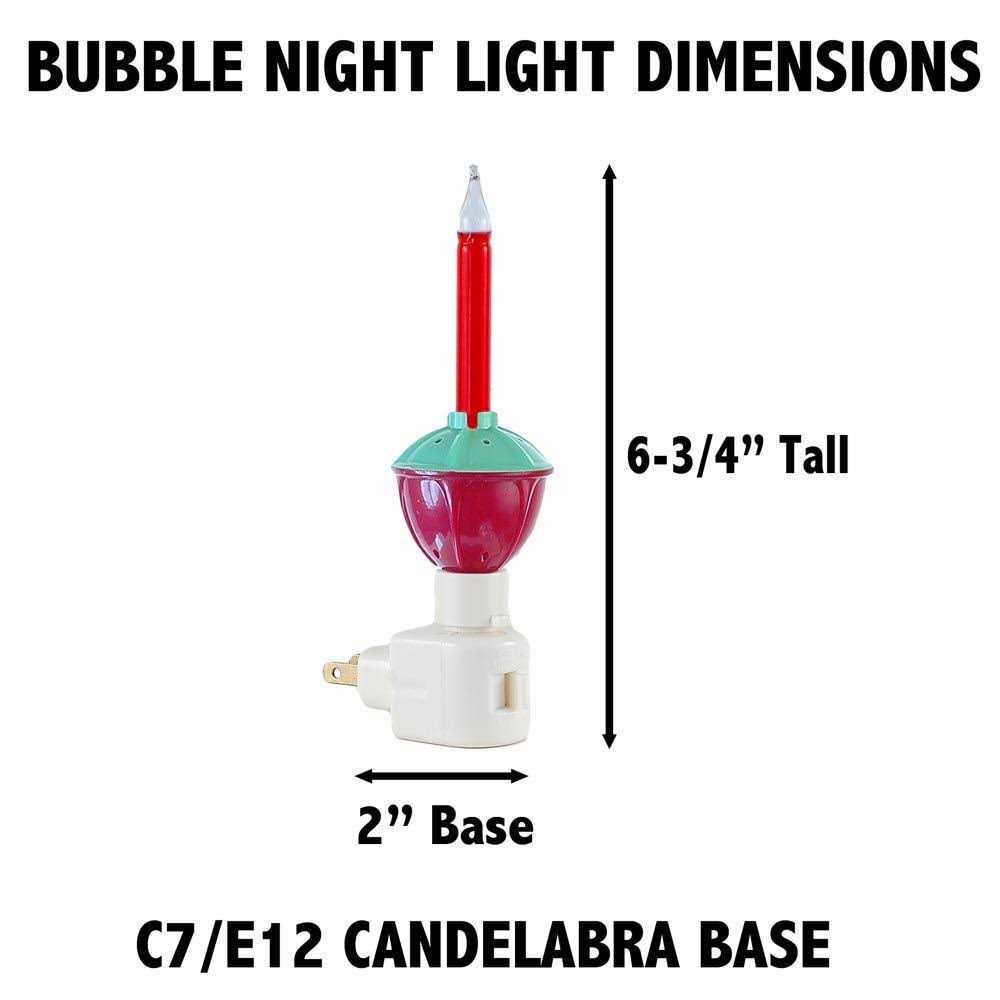 Traditional Christmas Bubble Night Light Novelty Lights
