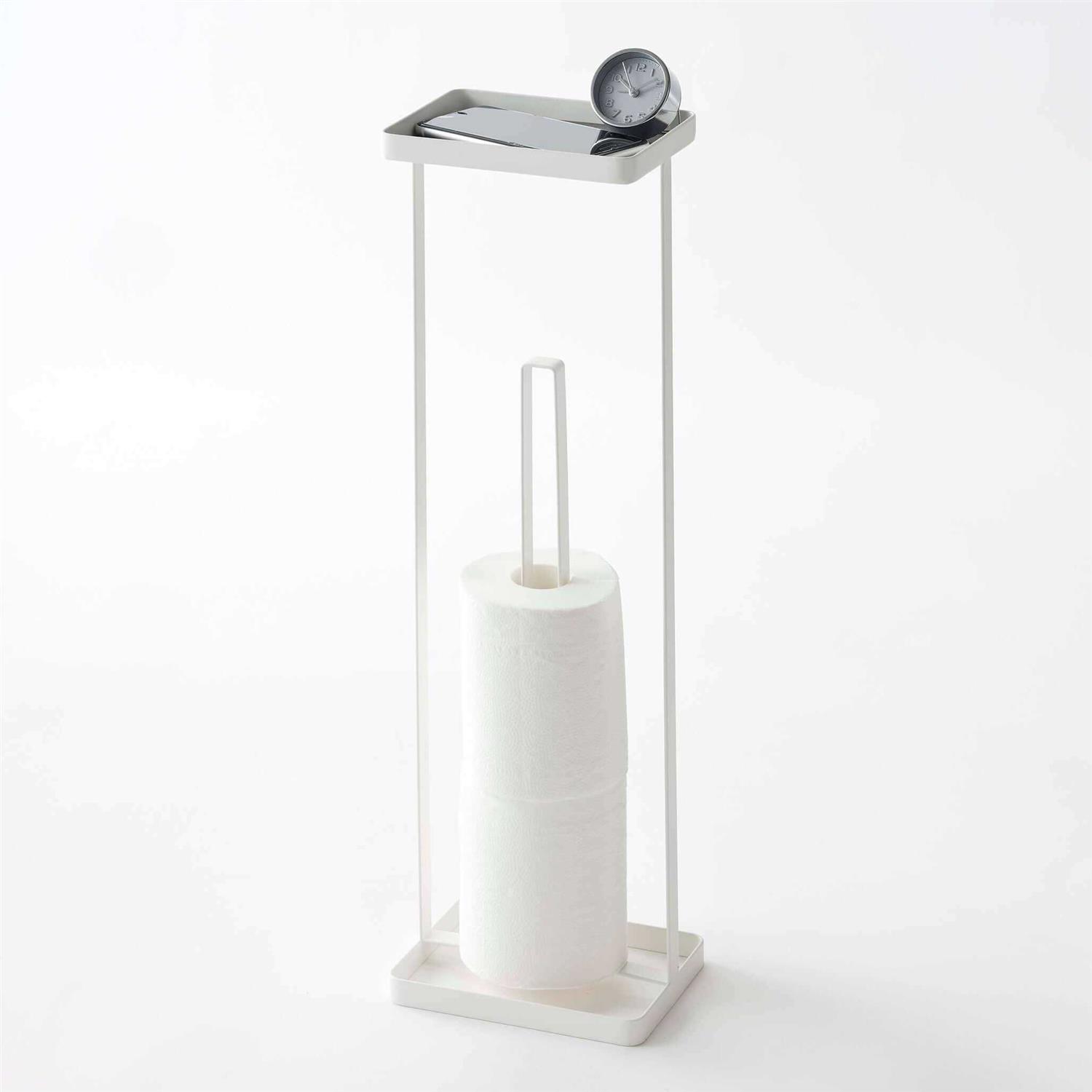 Yamazaki Toilet Paper Stand with Tray Tower