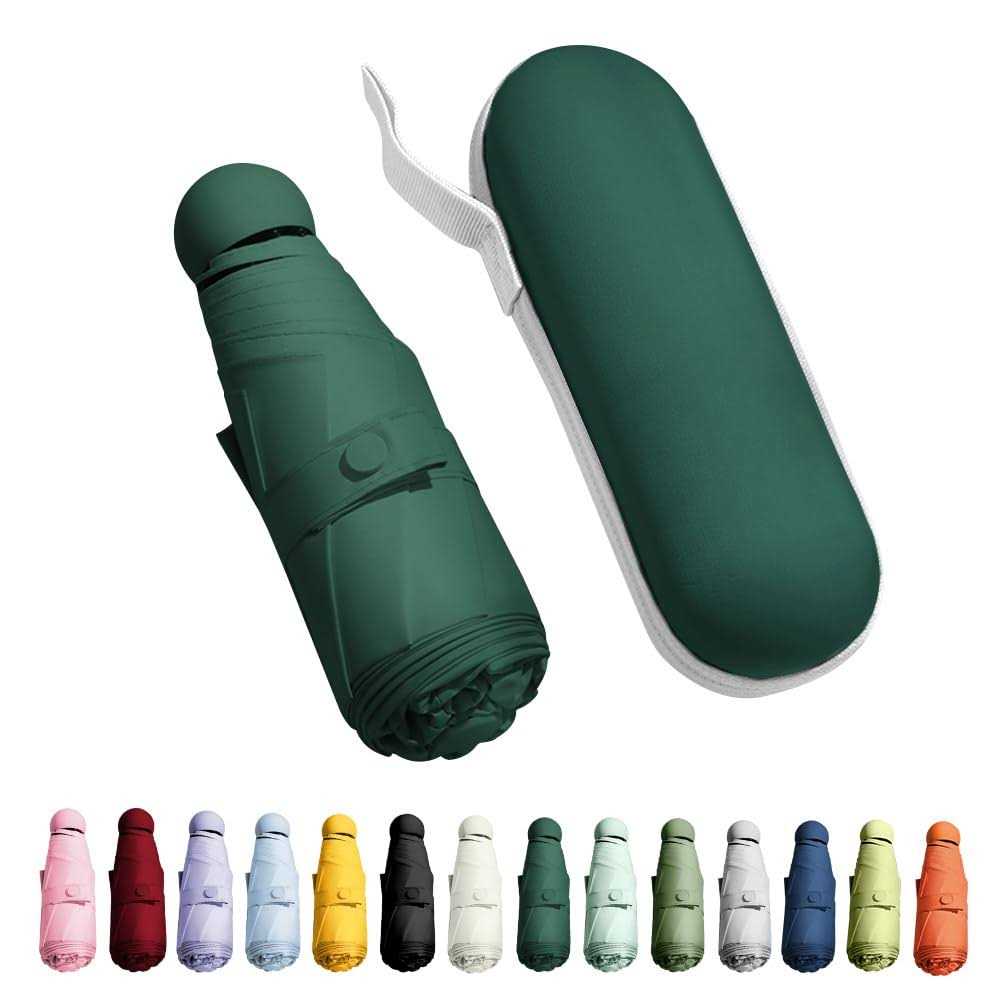 Trenovo Travel Umbrella Mini Folding Compact Umbrella with Case 8 Ribs Lightweight Portable Umbrella