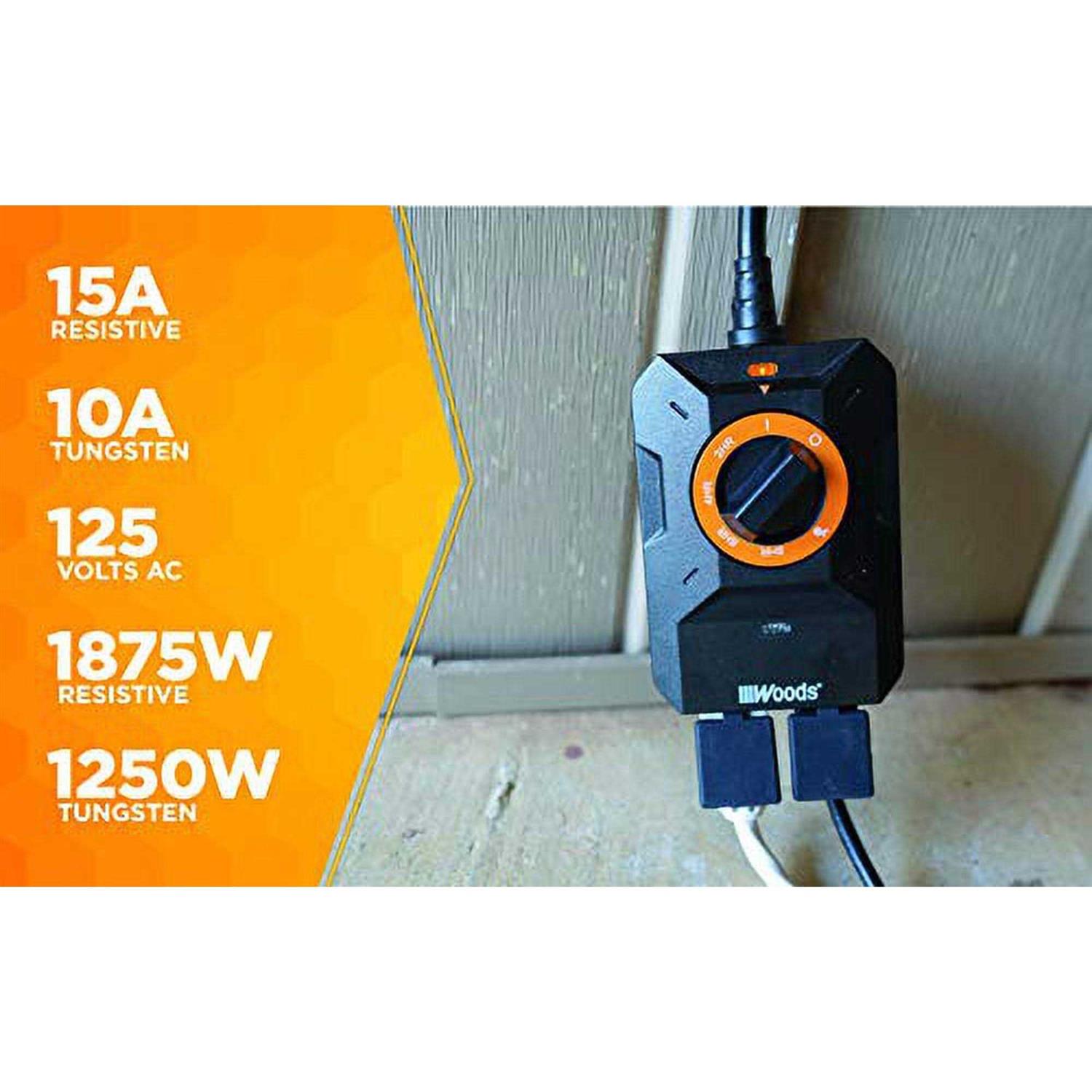 Woods 50122WD Outdoor Dusk to Dawn Lighting Timer