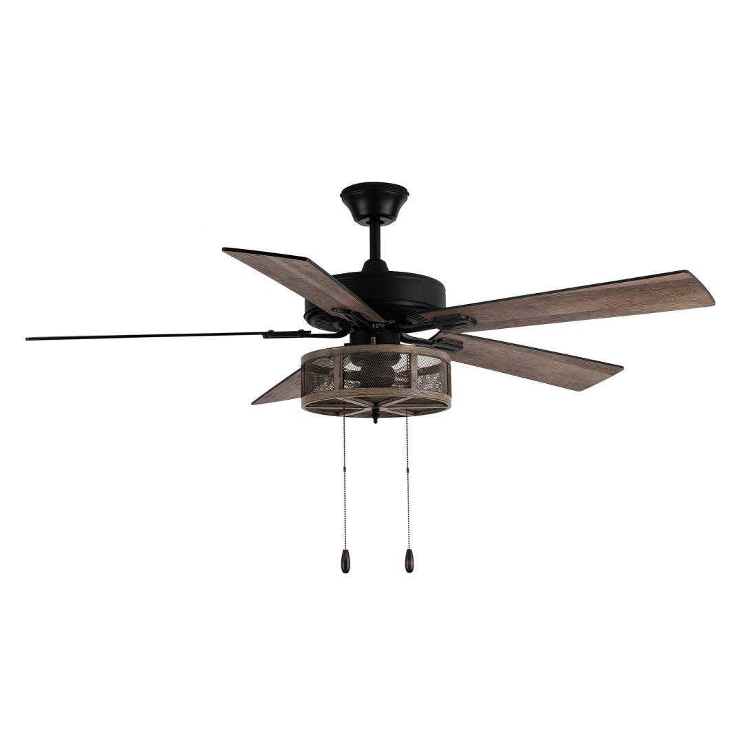 52 Milly 5 Blade Caged Ceiling Fan with Pull Chain and Light Kit Included Steelside Accessories