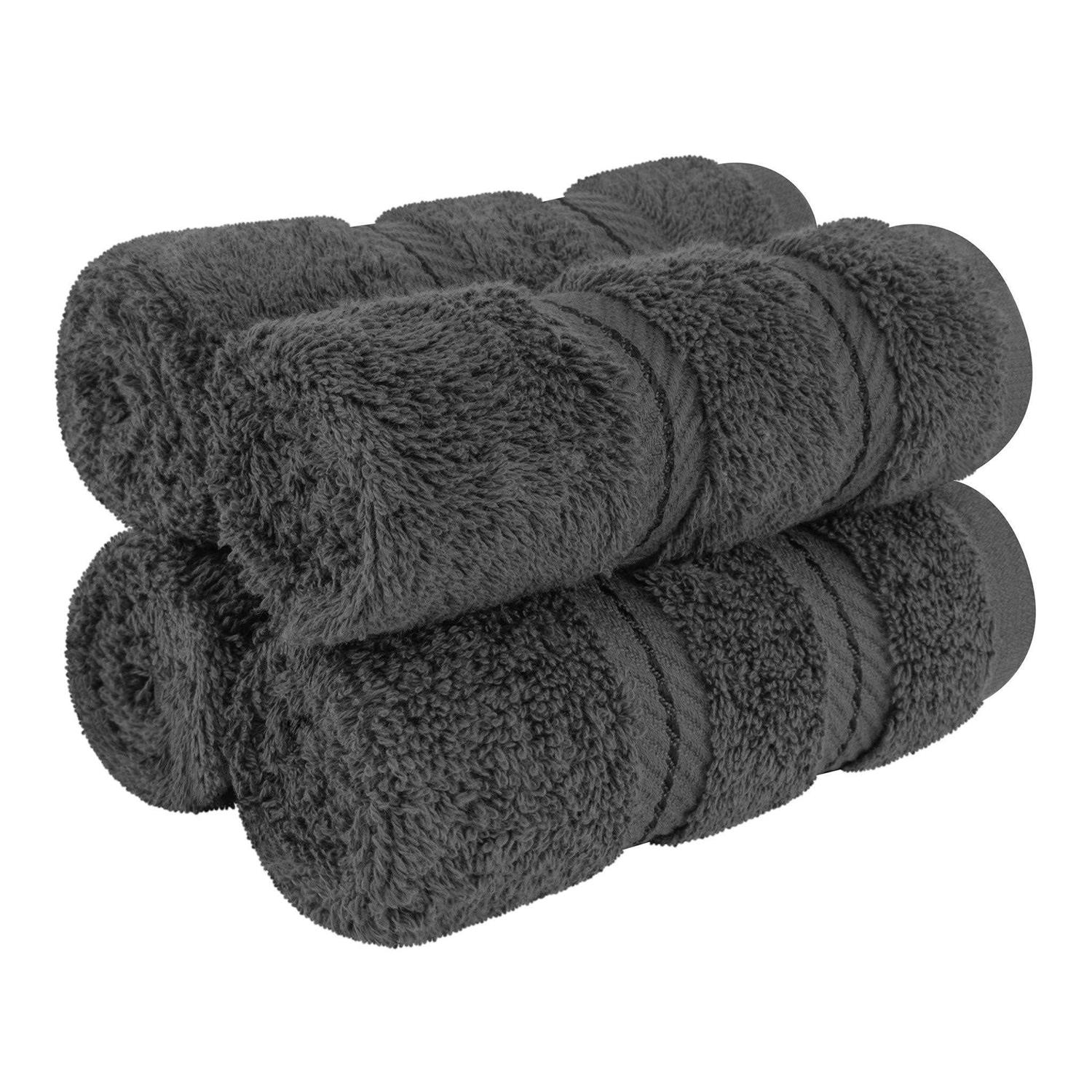 American Soft Linen Washcloth Set 100% Turkish Cotton 4 Piece Face Hand Towels for Bathroom and Kitchen