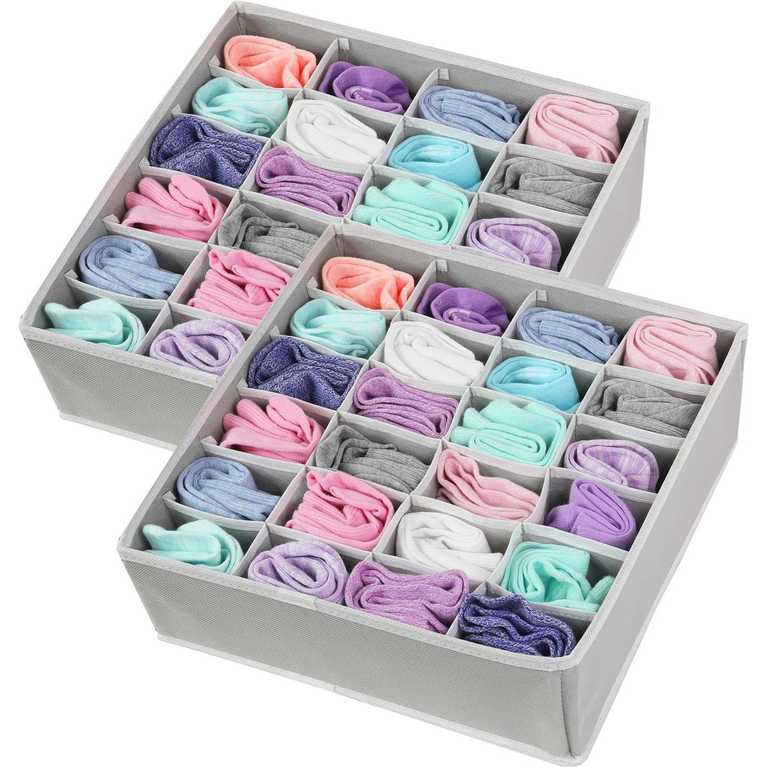 2 Pack Simple Houseware Closet Socks Organizer