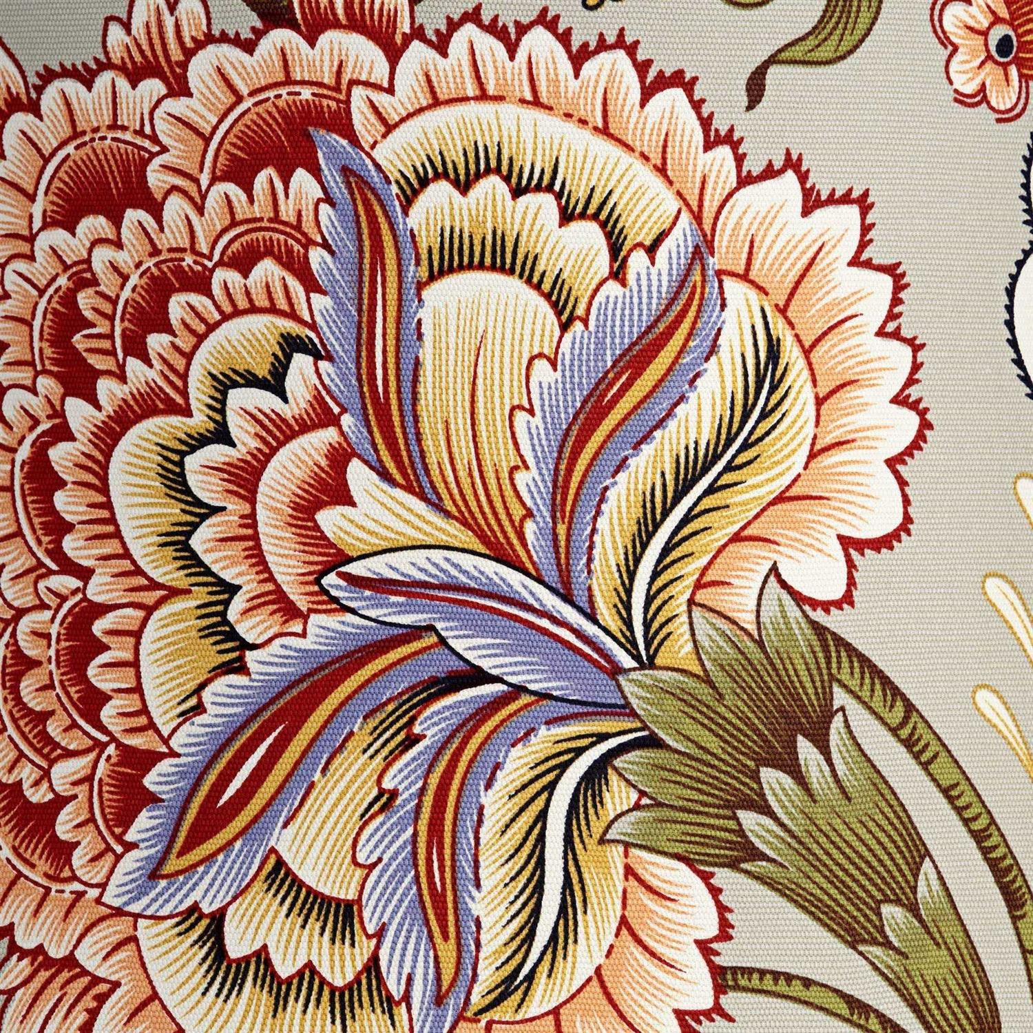 Springcrest Set of 2 Drum Print Lamp Shades Flower Medium 14 Top x 16 Bottom x 11.5 High Spider with Replacement Harp and Finial