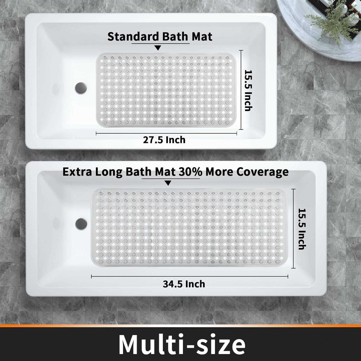 Yimobra Original Bath Tub Shower Mat Non Slip Bathtub Mats with Drain Holes
