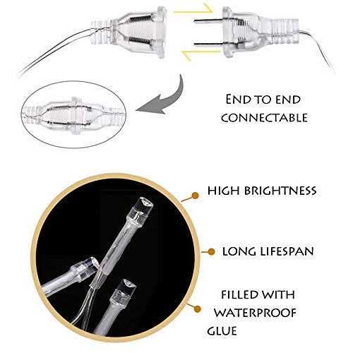 Yolight Icicle Christmas Lights 13ft 96 LED Icicle String Lights 8 Modes Twinkle