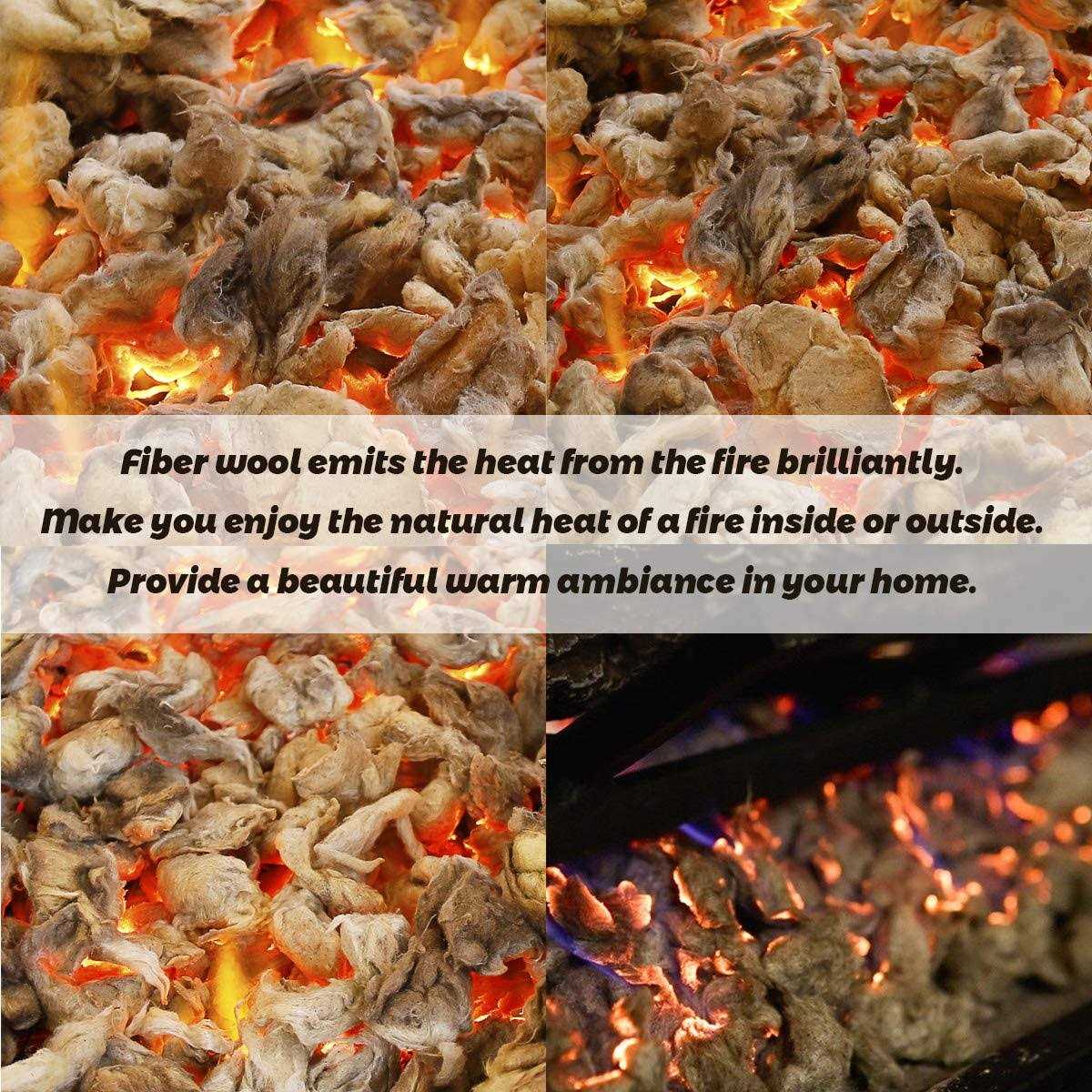 Utheer Gas Fireplace Glowing Embers, Rock Wool for Vent Free or Vented Gas Log S