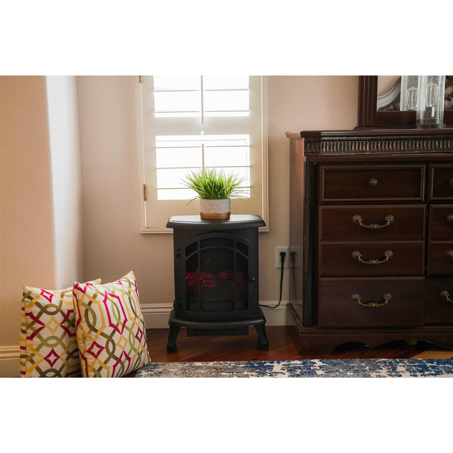 XBrand RM-HT9737ME XBrand Electric Fireplace Stove Portable Heater