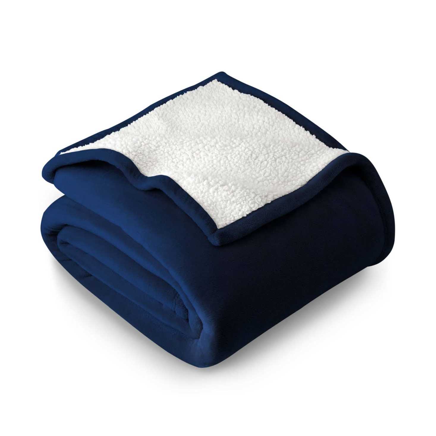 Bare Home Sherpa Fleece Blanket Plush Bed Blanket