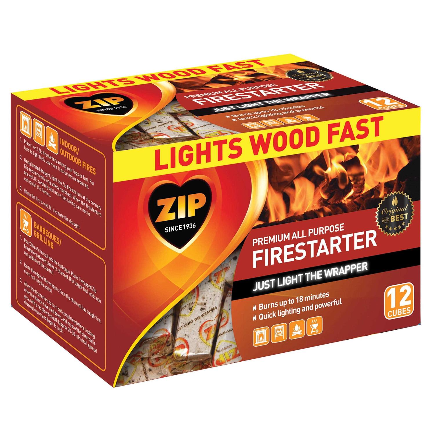 Zip Premium All Purpose Wrapped Fire Starters