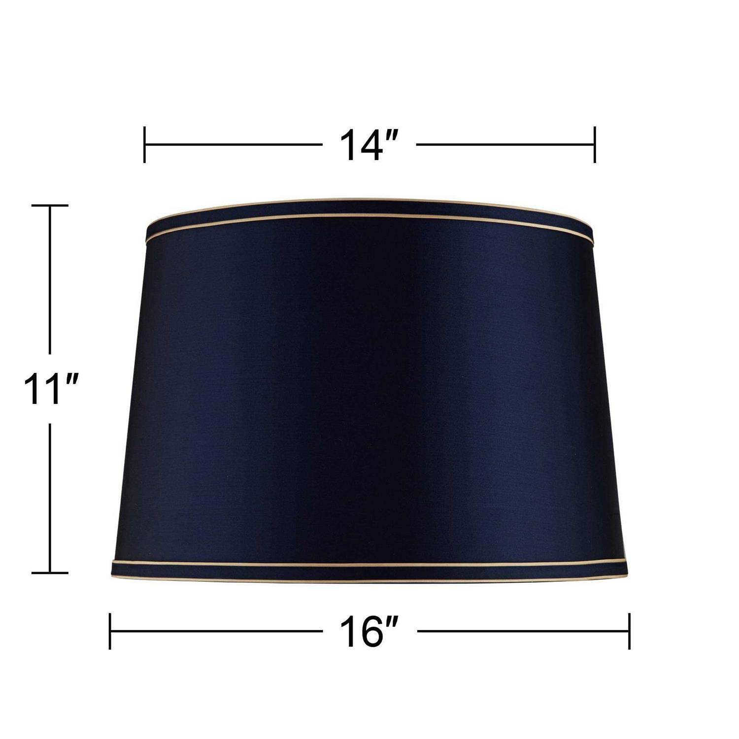 Springcrest Navy Blue Shade with Navy and Gold Trim 14x16x11