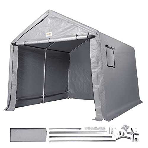 VEVOR Portable Shed Outdoor Storage Shelter Heavy Duty All-Season Instant Storage Tent Sheds with Roll-up Zipper Door and