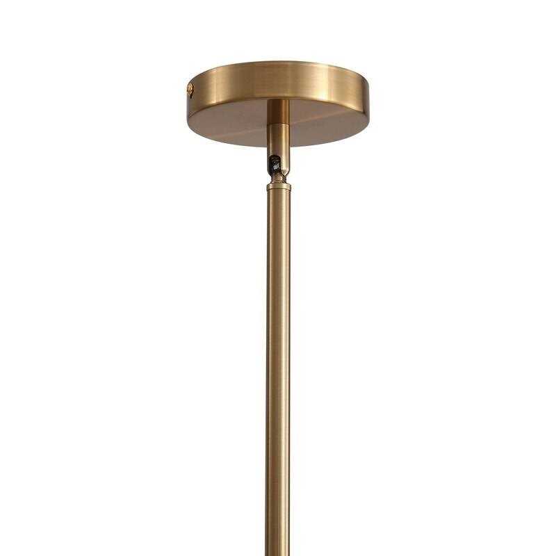 40 in. Linear Modern Chandelier 16-Light Brass Sputnik Chandelier with Globe Frosted Glass for Dining Room