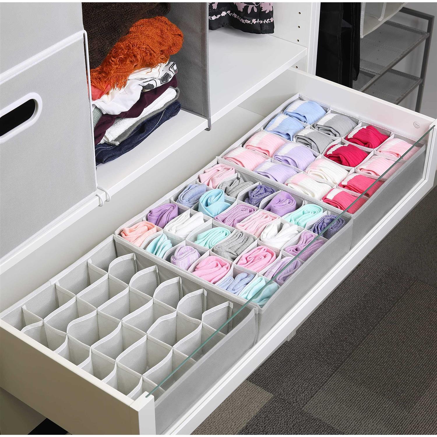 2 Pack Simple Houseware Closet Socks Organizer