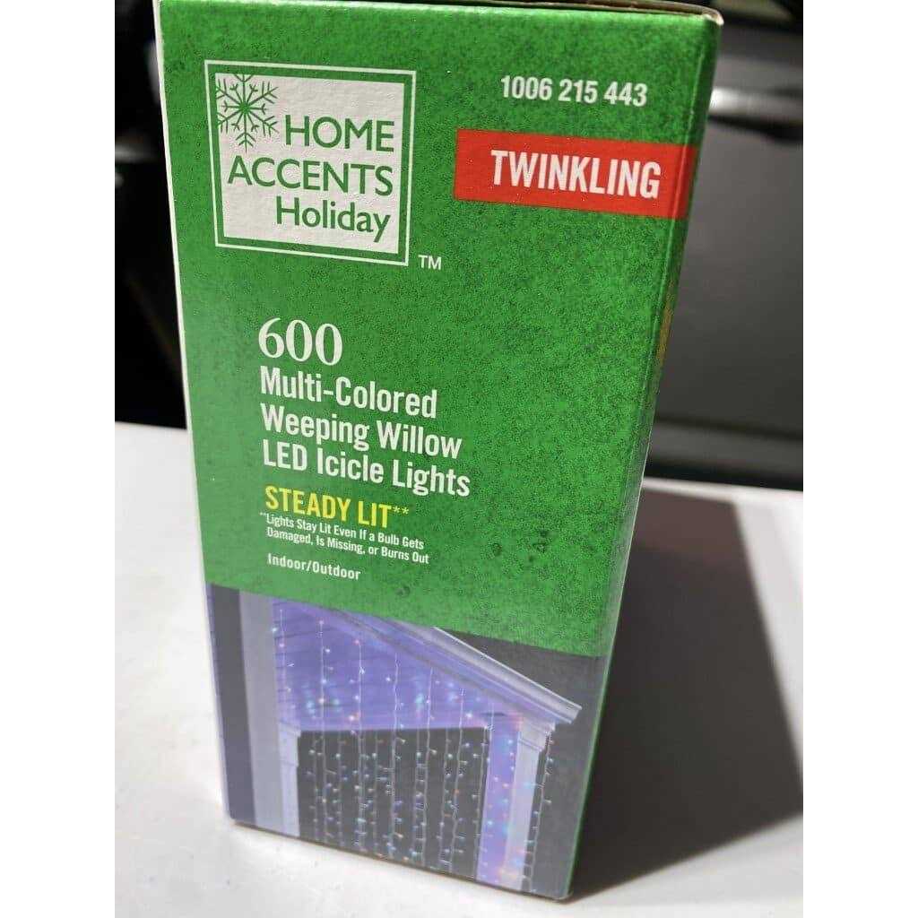 600L Multi LED Weeping Willow Icicle Lights Home Accents Holiday