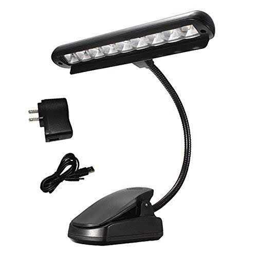 Vshinic Music Stand Light,Clip On Piano Lights 9 LED Orchestra Light Book Lamp Musician Lamp,Fully Adjustable No Flicker For Piano