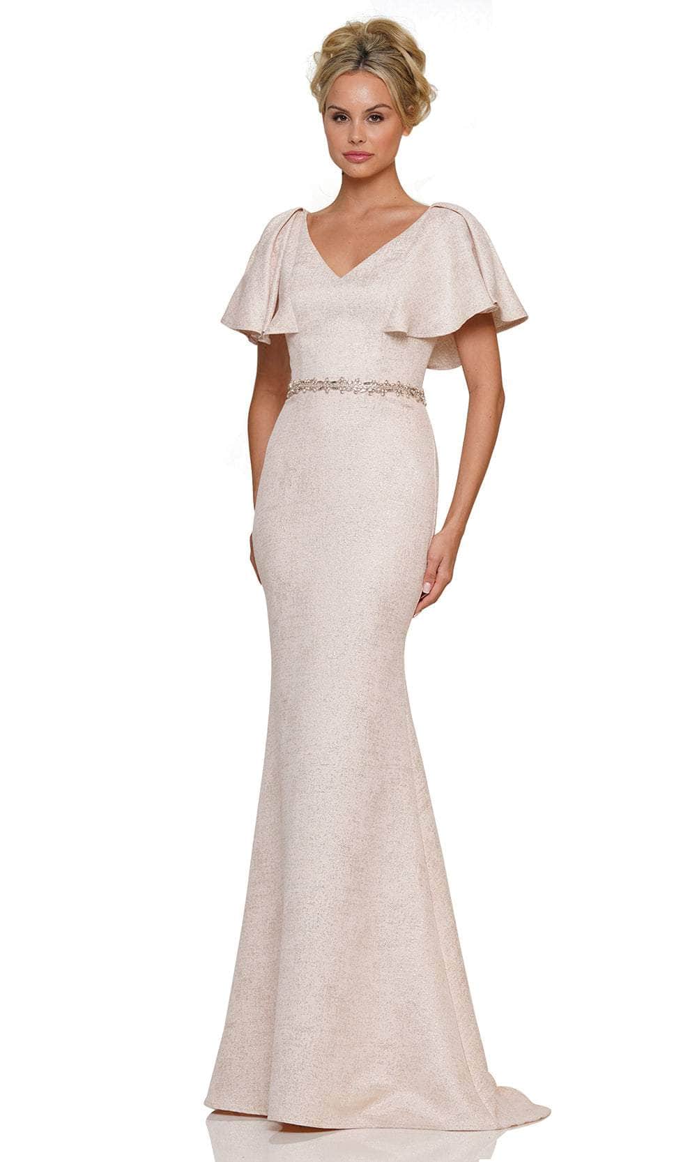 Flutter Sleeve Mermaid Formal Gown