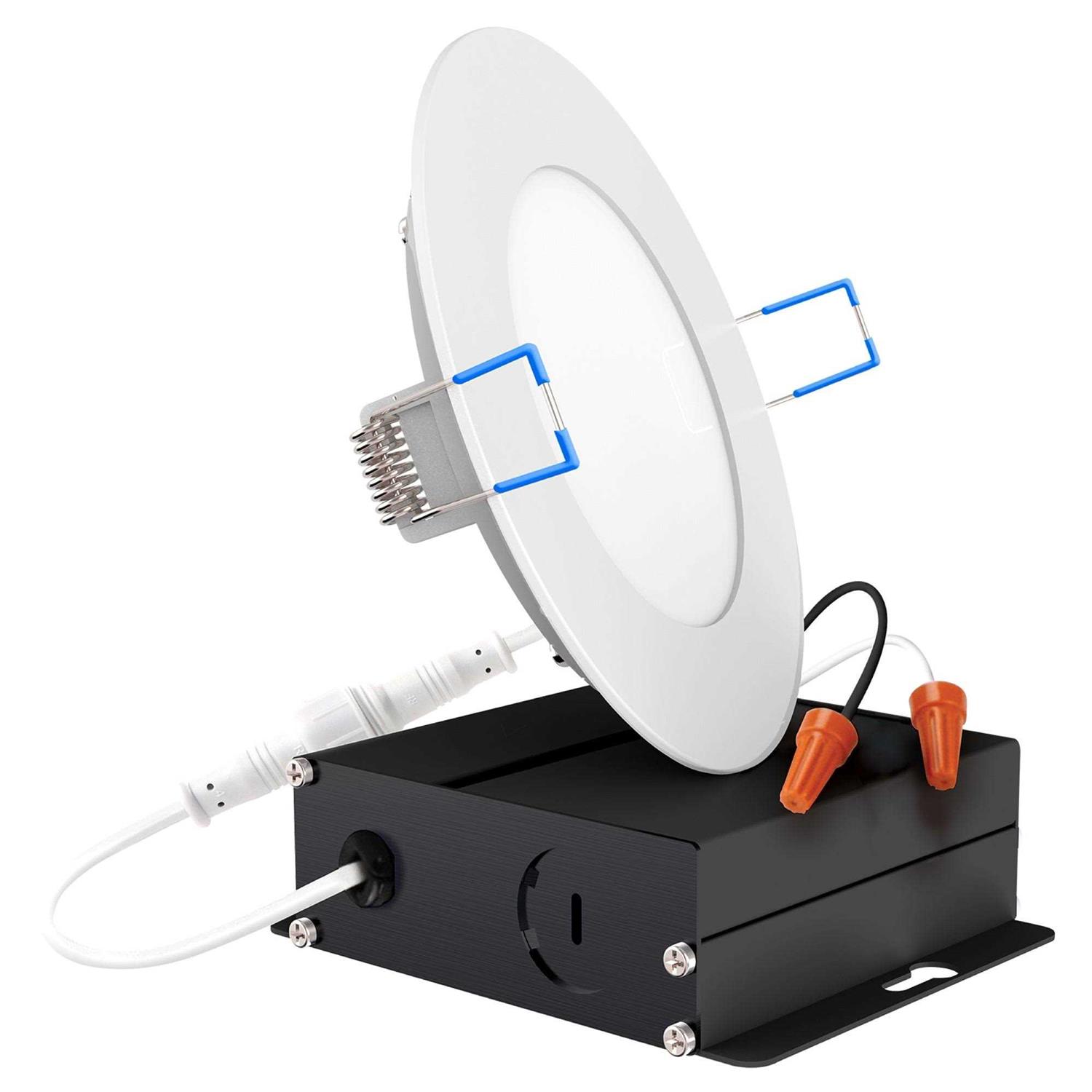 Sunco Lighting Sunco 6 Pack 4 Inch Ultra Thin LED Recessed Ceiling Lights Slim