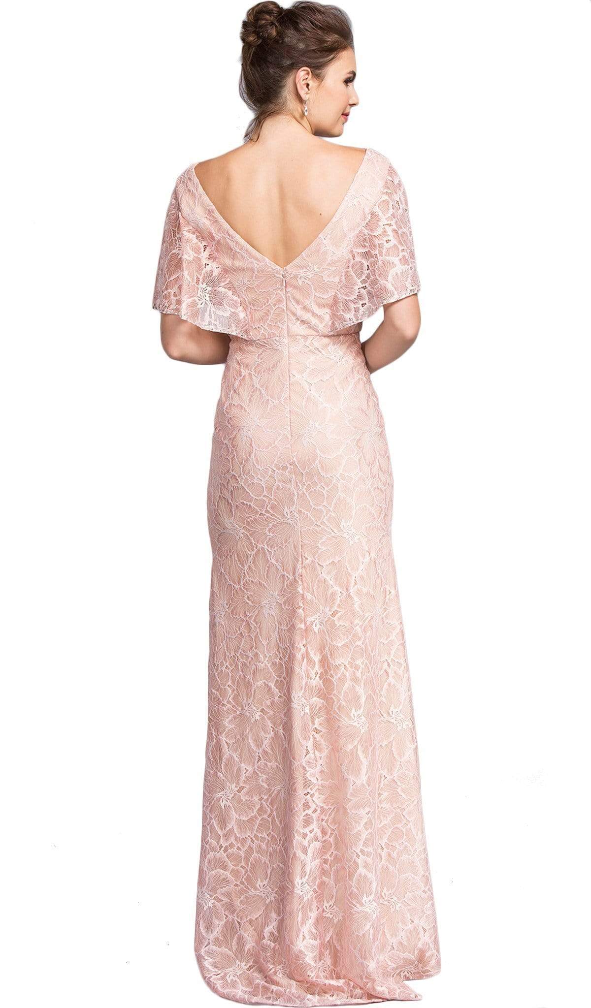 Lace Wide V-neck Mother of Bride Dress