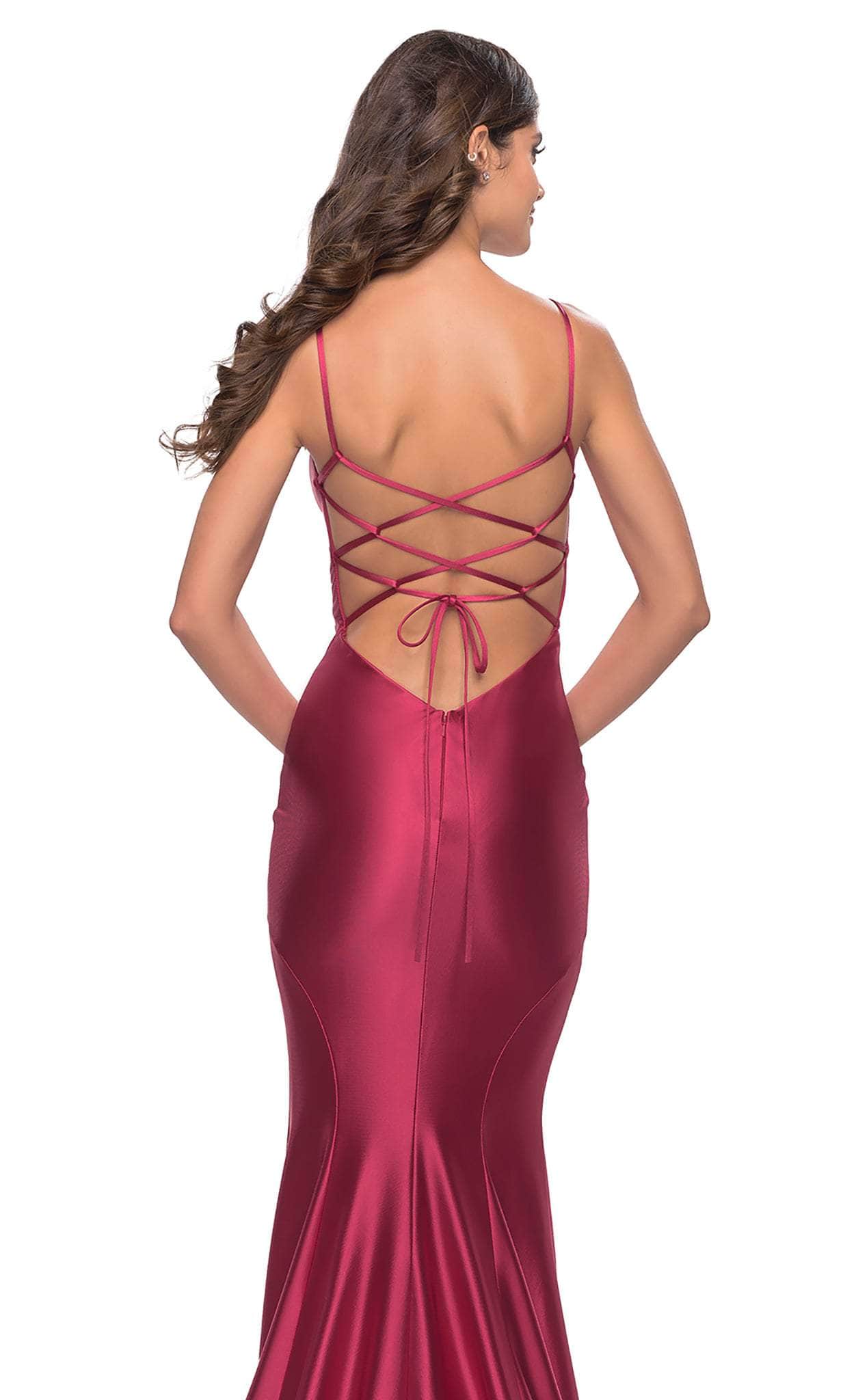 V-Neckline Mermaid Evening Dress
