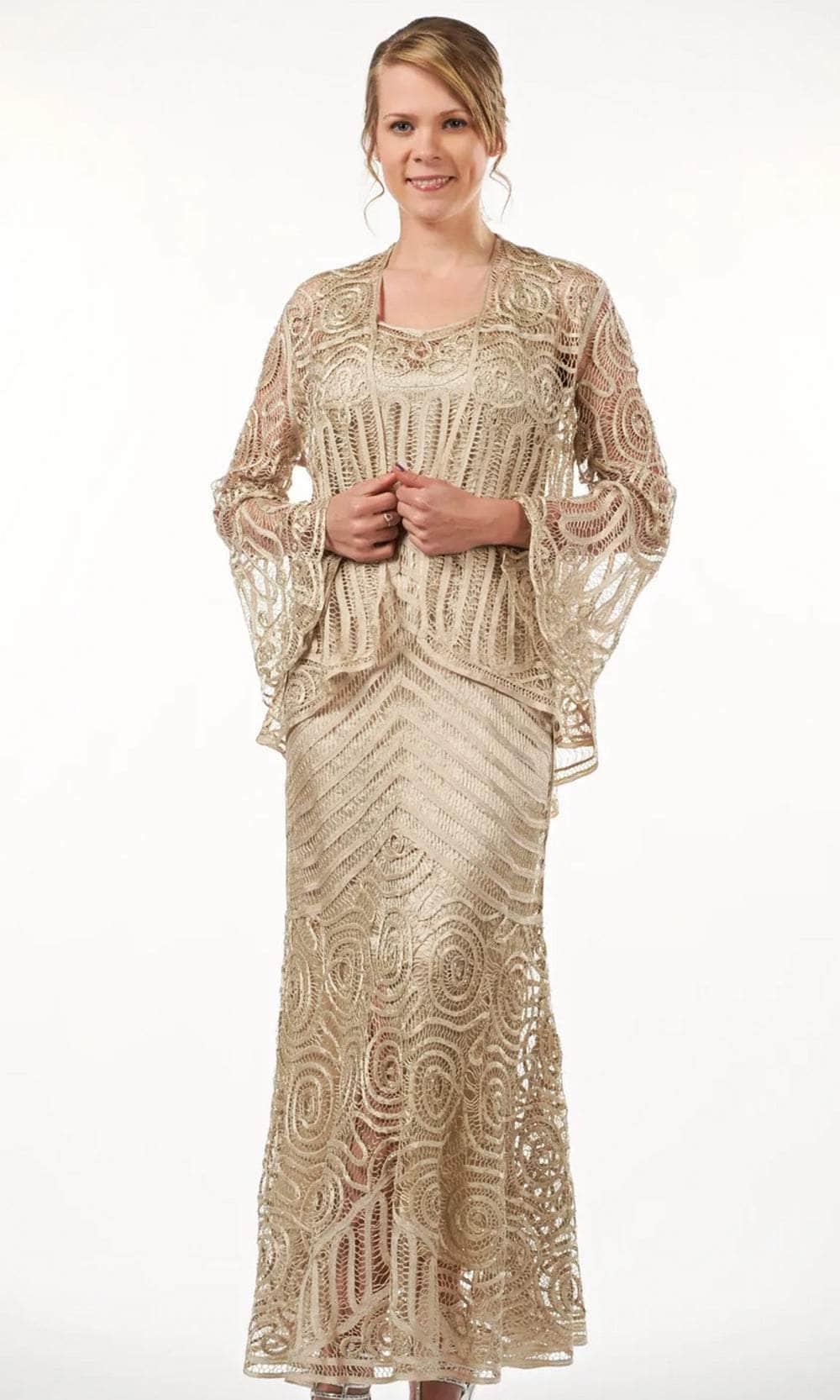 Scoop Neck Two Piece Formal Dress