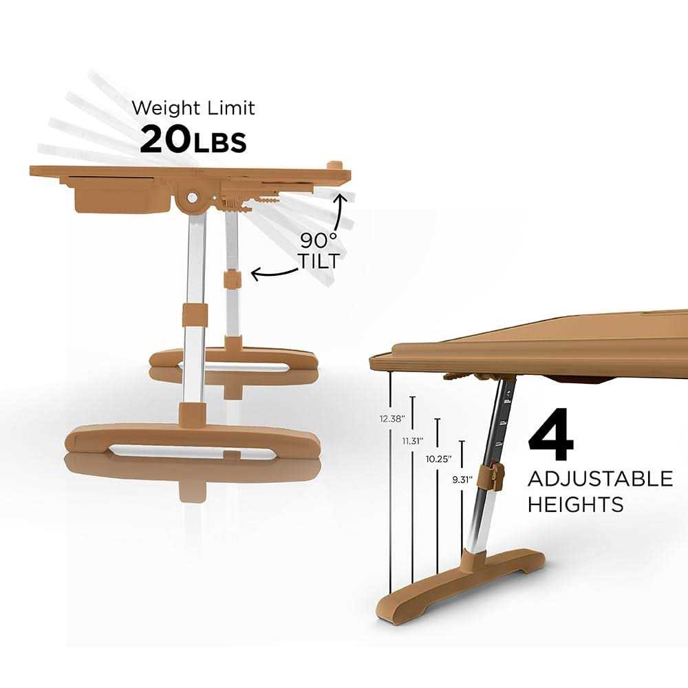 Limitless TotalDesk Portable Workstation Lap Desk Adjustable Height and Tilt