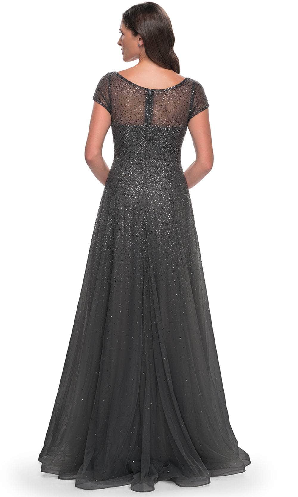 Illusion Rhinestone Formal Dress